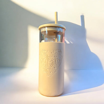 Glass and Silicone Engraved Tumbler