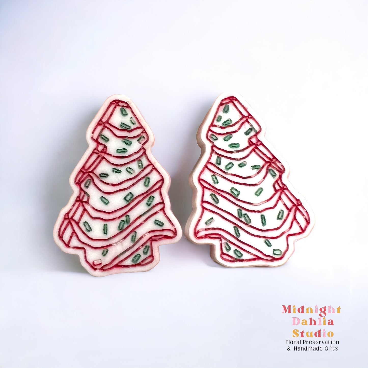 Christmas Tree Cake Dangle Earrings | ON SALE