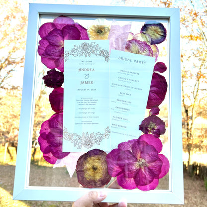 Custom Pressed Flower Floating Frame