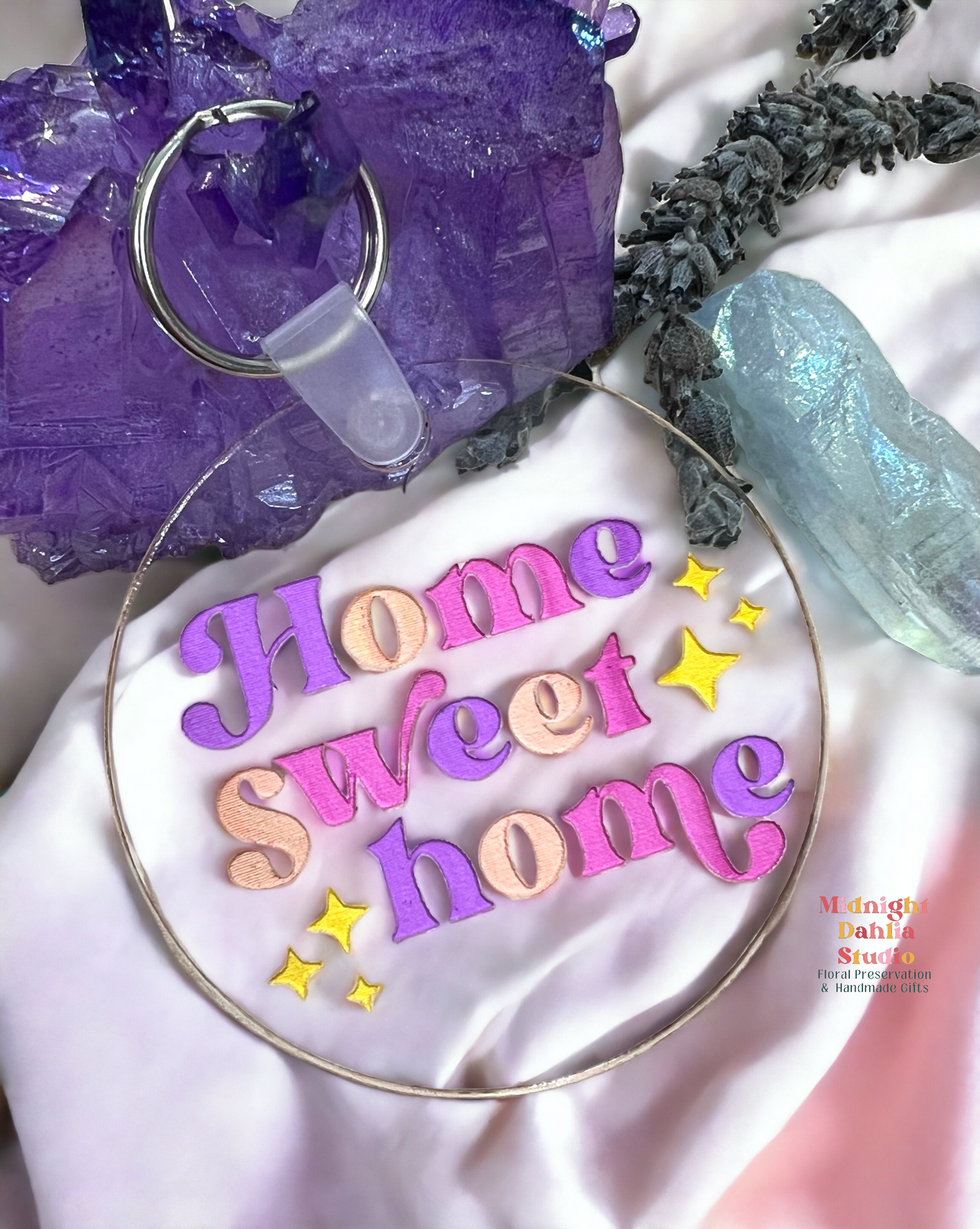Home Sweet Home Round Acrylic Keychain