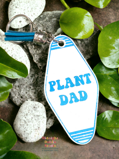 Retro Motel Plant-Themed Keychain