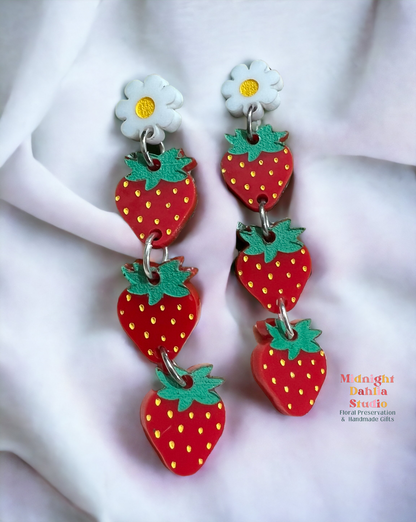 Strawberry Fields Acrylic Dangles