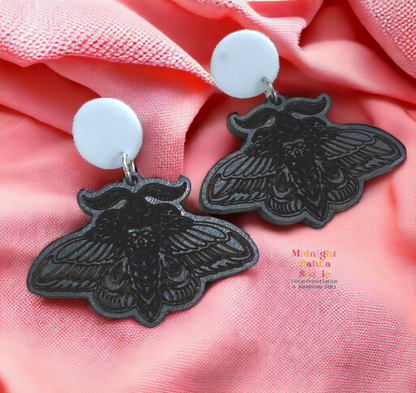 Traditional Tattoo Painted Dangle Earrings