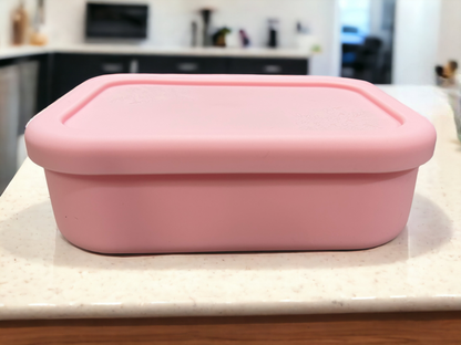 Engraved Silicone Bento Box - Pink Flowers
