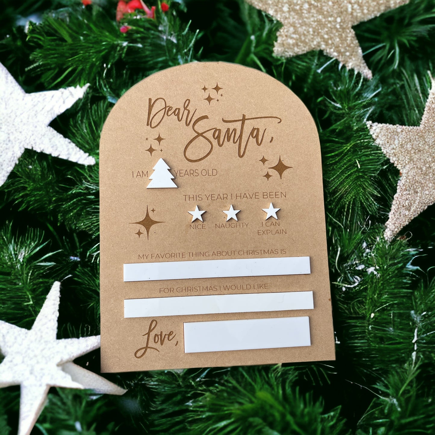 Dear Santa Christmas Sign