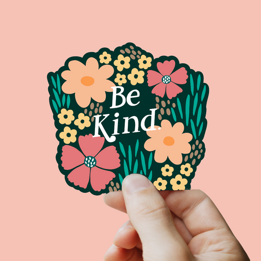 Be Kind Floral Sticker