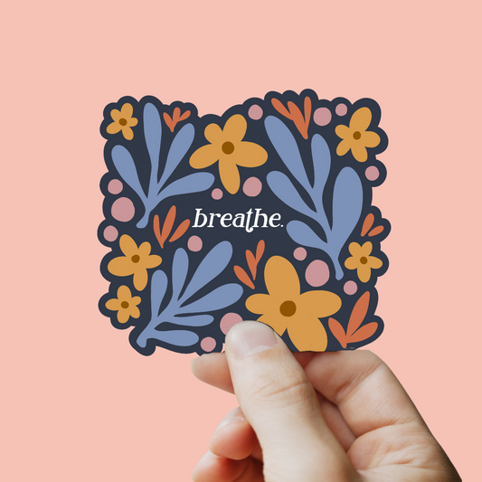 Breathe Floral Sticker