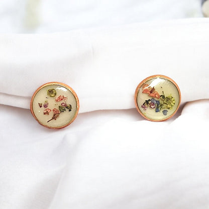 Flower Confetti Studs | Real Flowers