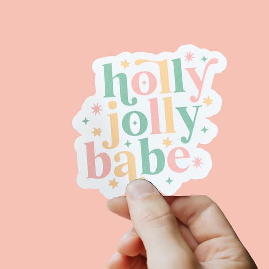 Holly Jolly Babe Sticker