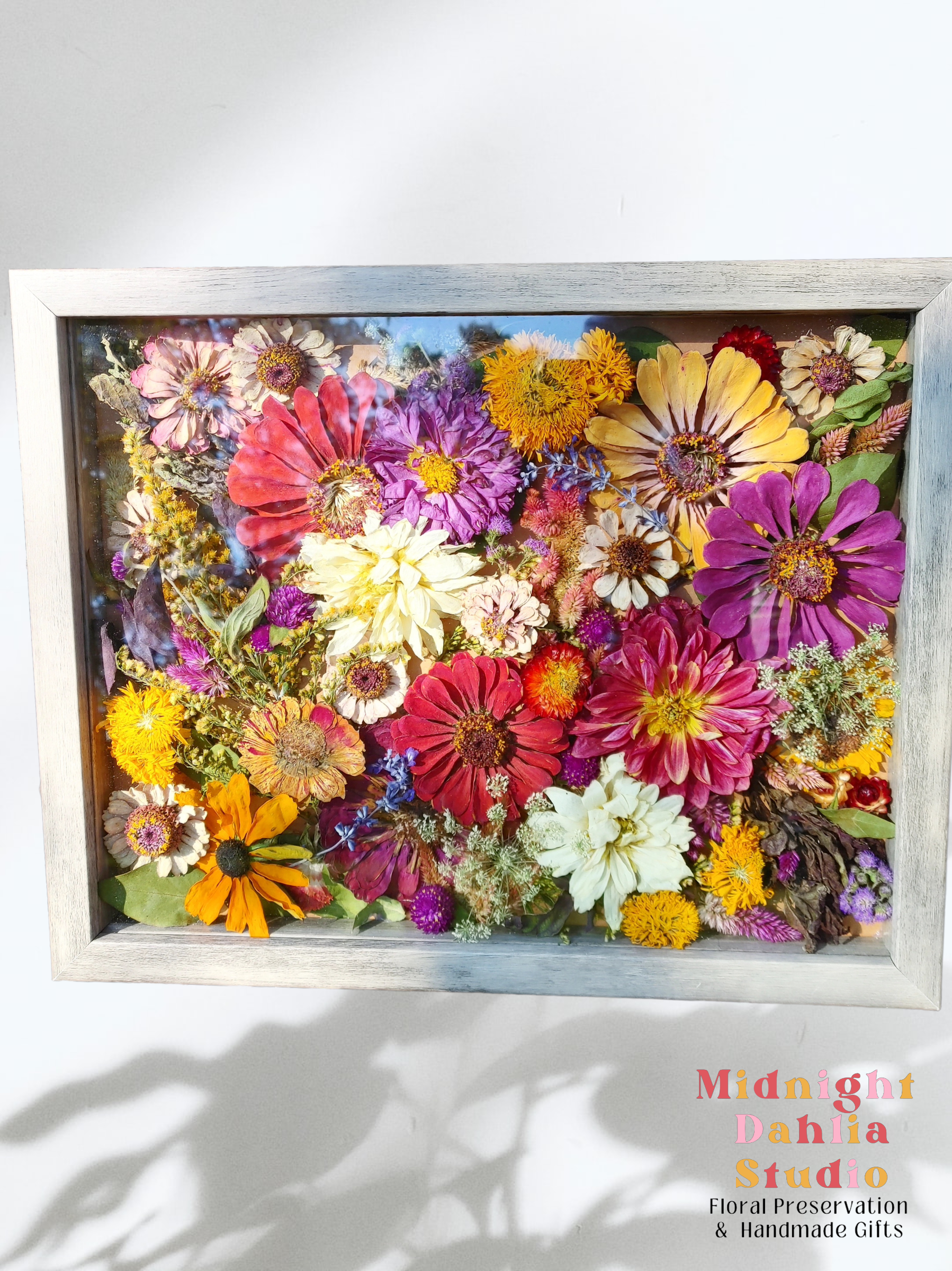  Personalized Graduation Dried Flower Shadow Box