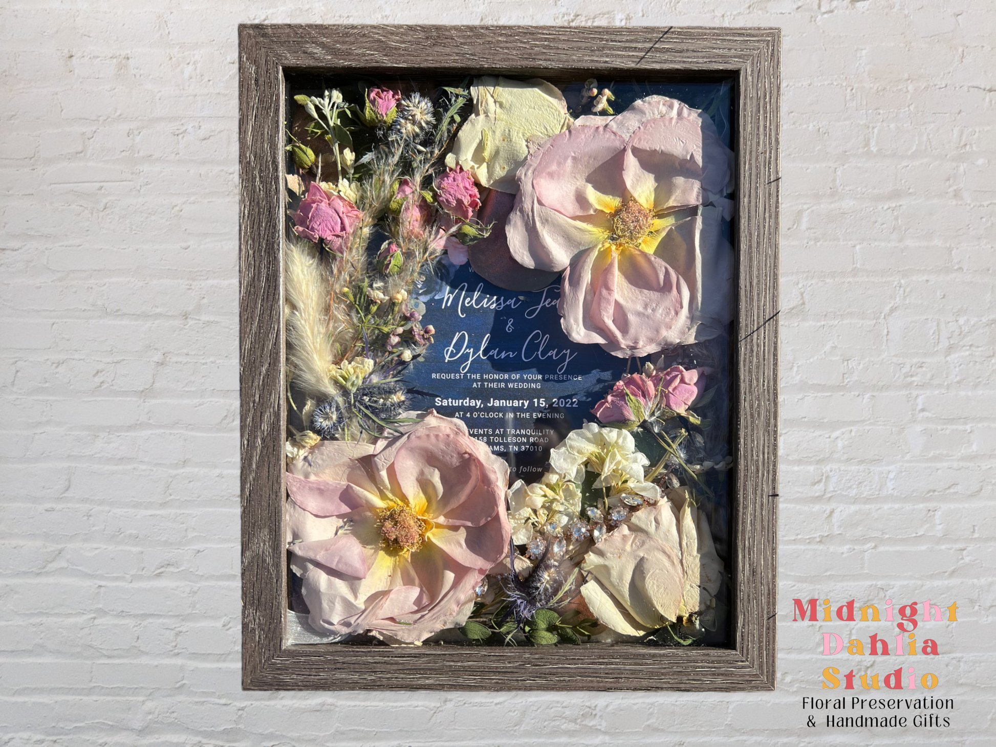 Wedding Bouquet Shadow Box - Pressed Flower Shop